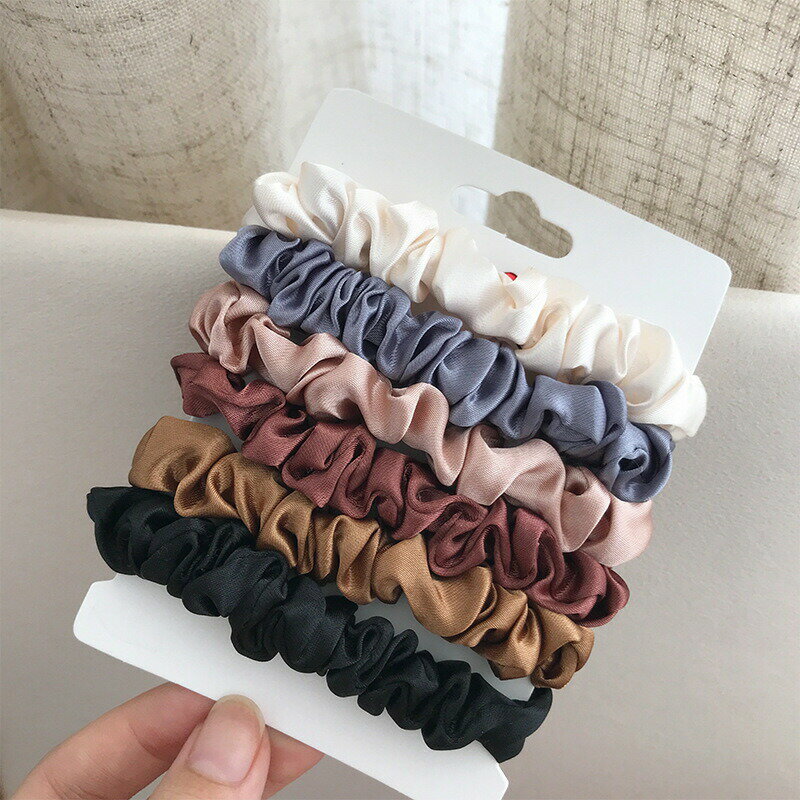 シュシュ 6個セット ヘアゴム ヘアアクセサリー レディース 女性 髪飾り 髪留め ド...