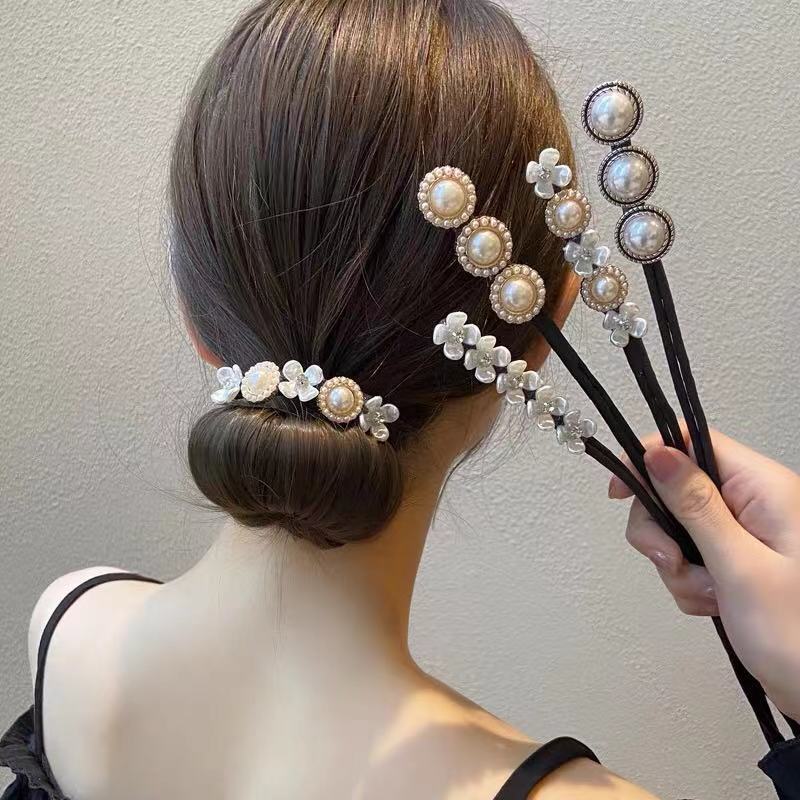 シニヨンワイヤー お団子メーカー レディース おだんご ヘアアクセサリー 髪飾り ...