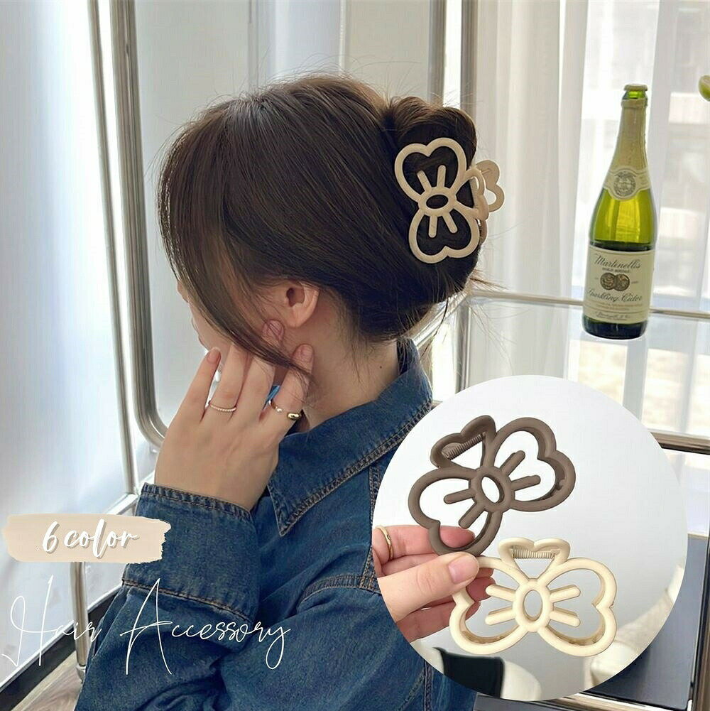 樂天商城 - ヘアクリップ バンスクリップ ヘアアクセサリー 髪留め 女性 レディース 婦人 ちょうちょ リボン おしゃれ かわいい