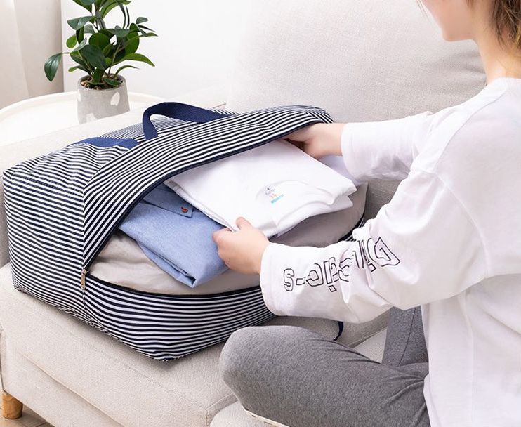 収納バッグ 収納袋 大容量 押し入れ収納 持ち手付き 衣類 寝具 洋服 敷き布団 掛け布団 毛布 撥水 おしゃれ かわいい 旅行 トラベルバッグ backyard-1-10411763 BACKYARD FAMILY バッグタウン サンプル画像3