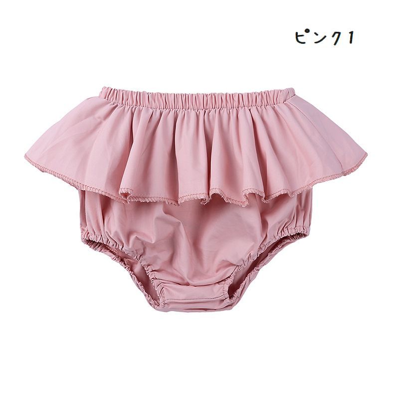ブルマパンツ オーバーパンツ ベビーブルマー ギャザー フリル リボン べビー 赤ち...