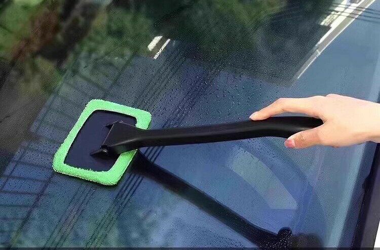 ウインドモップ 車窓用ワイパー 柄付き 単品 車用 ガラス拭き ガラスクリーナー 取...