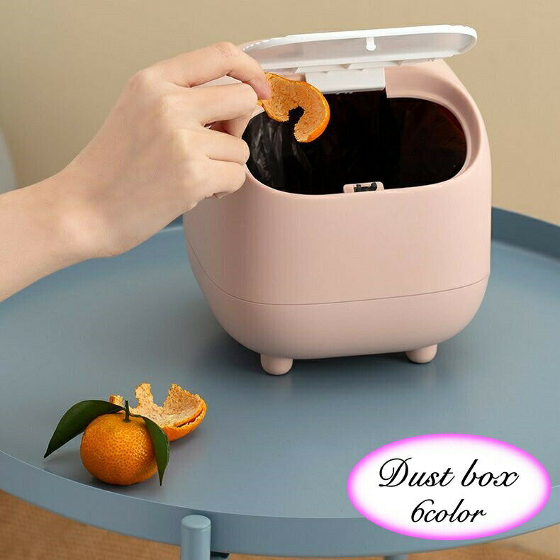 Pipe Type - ゴミ箱 ダストボックス 卓上 蓋付き デスク ごみ箱 小型 ミニサイズ かわいい シンプル おしゃれ バイカラー インテリア 整理整頓
