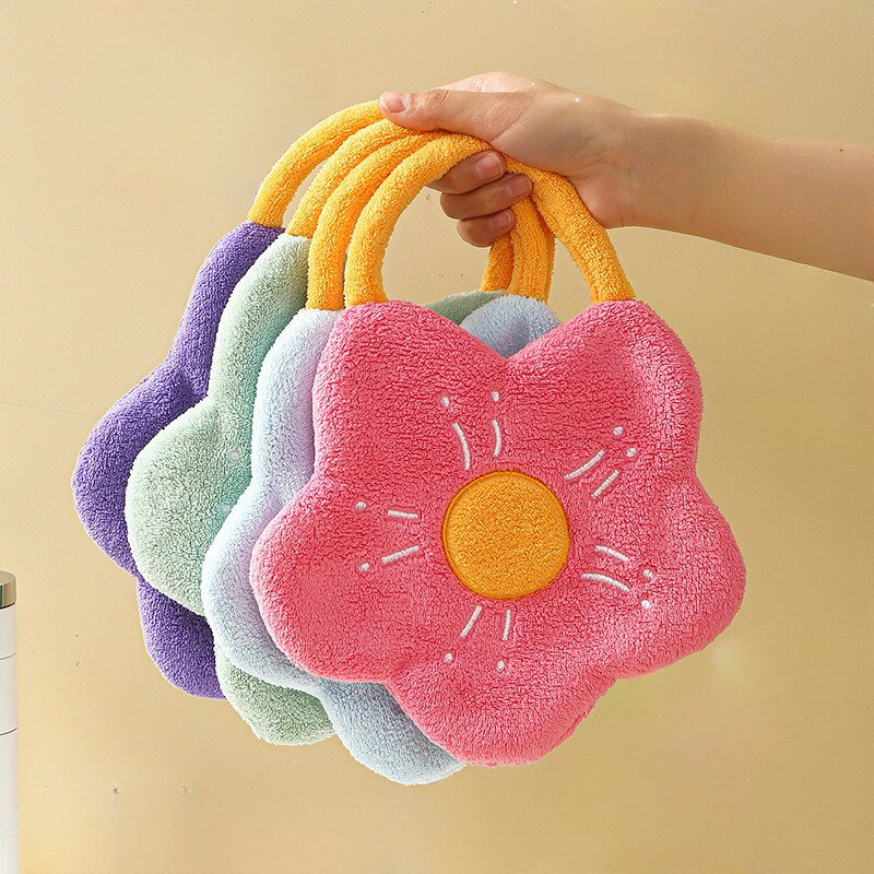 BACKYARD FAMILY バッグタウンのループ付きタオル ハンドタオル お手拭き 吊り下げ フラワー お花 かわいい おしゃれ 吸水｜アングル3
