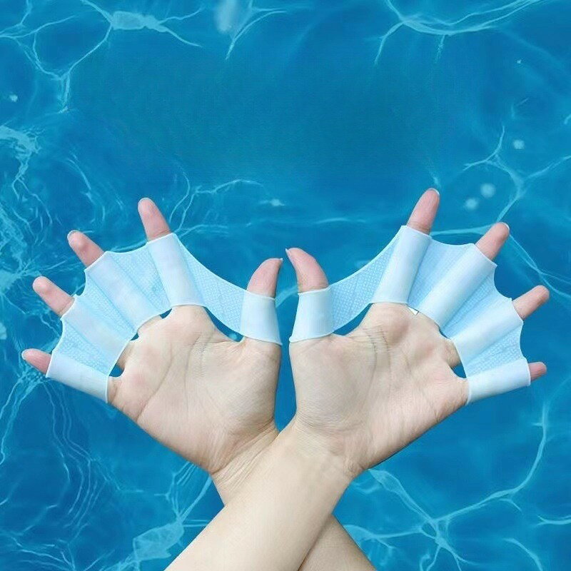 フィンガーパドル 1ペア 左右セット 指ひれ 手ひれ 水泳 ダイビング サーフィン 海...
