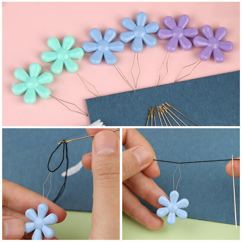 糸通し 10個セット 針糸通し補助 手芸用品 裁縫道具 手縫い 刺繍 ミシン針 ソーイ...