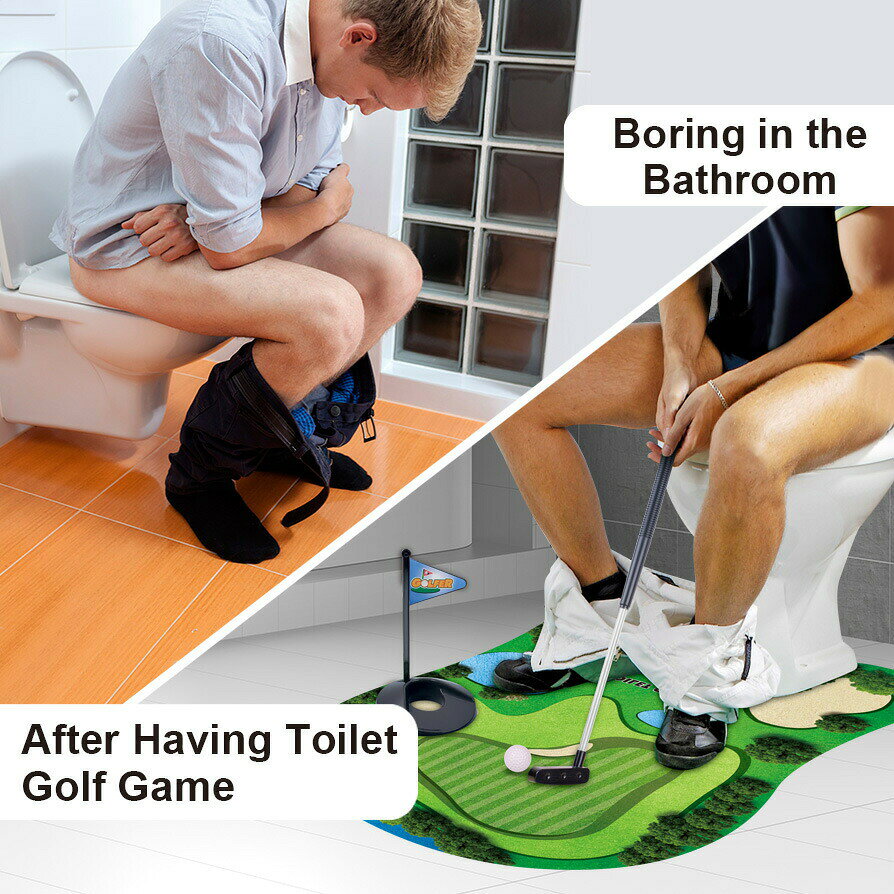 トイレマット ゴルフパター ゴルフボール インテリア 練習用 コンペ 賞品 景品 プ...