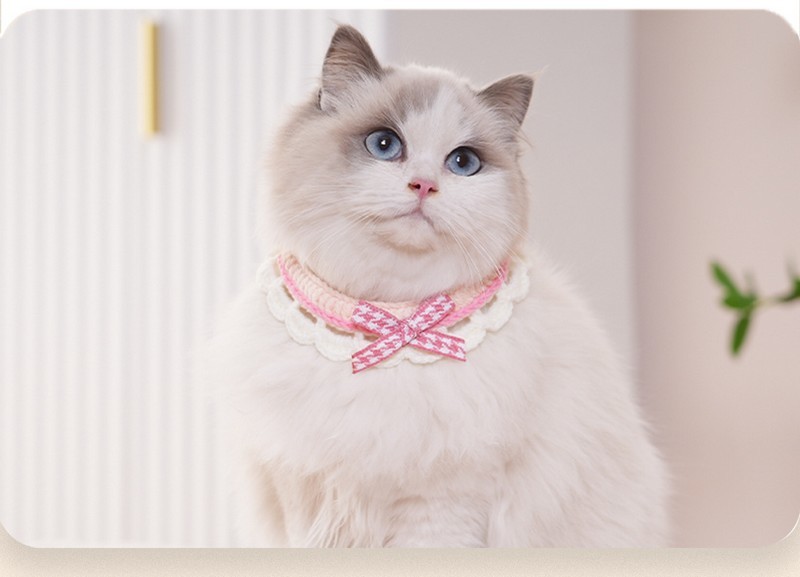 ペット用スタイ マフラー チョーカー ニット 猫 ネコ 犬 イヌ ペット用 よだれかけ...