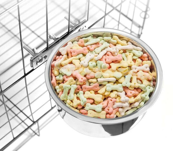 BACKYARD FAMILY バッグタウンのフードボウル ペット用 犬用食器 猫用食器 食器 皿 フードボール ウォーターボウル ゲージ 取り付け エサ入れ 餌入れ 水入れ 小型犬 イヌ 猫 ネコ｜アングル3