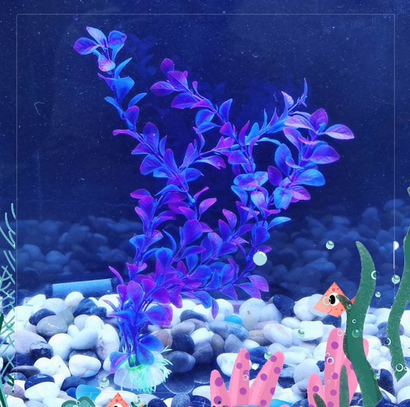 人工水草 3本セット 造花 グリーン 熱帯魚 メダカ 金魚 水槽レイアウト アクアリウ...