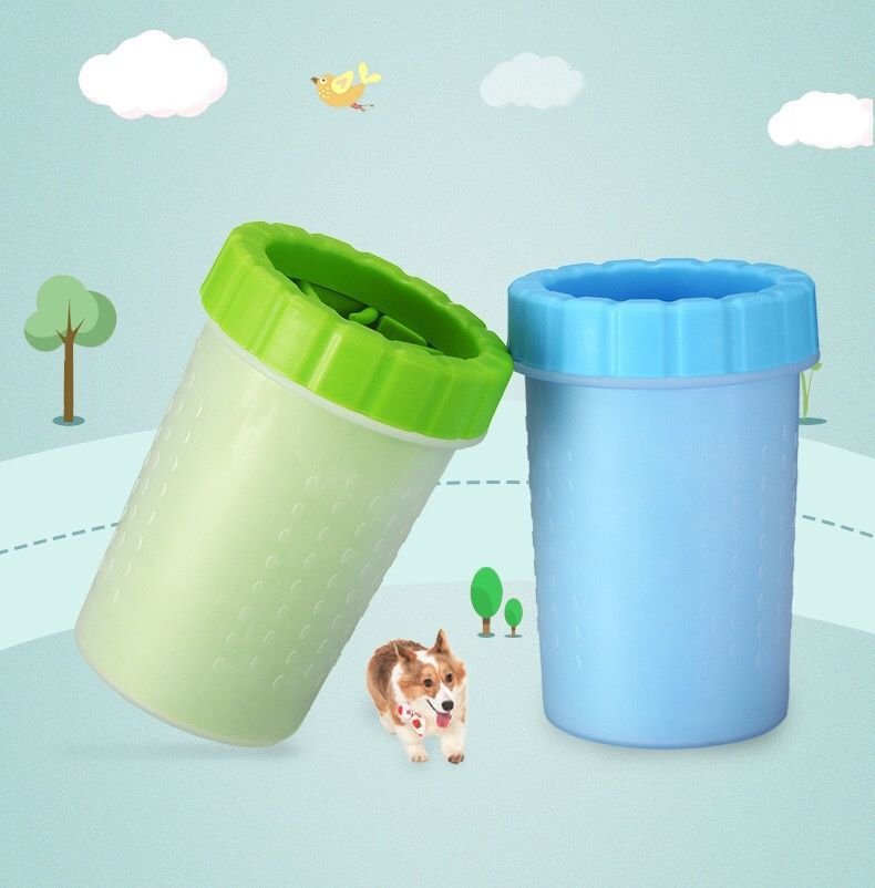 ペット用ブラシ 足洗いカップ ストライプ付き 犬 猫 ペット ペット用品 お手入れ用...