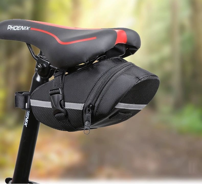 サドルバッグ 自転車 カバン ポーチ サドル下 反射材 取り付け簡単 防水 ワンタッ...
