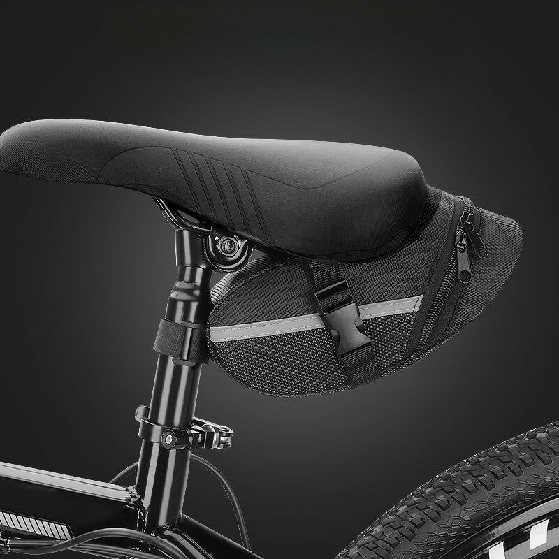 サドルバッグ 自転車 カバン ポーチ サドル下 反射材 取り付け簡単 防水 ワンタッ...