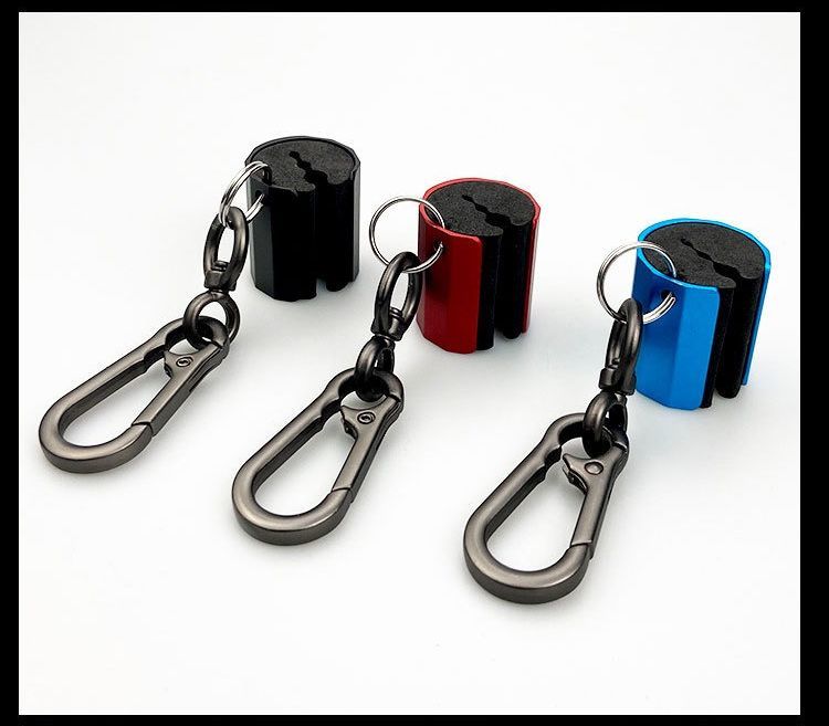 BACKYARD FAMILY バッグタウンのロッドホルダー ロッドクリップ ロッドキーパー ロッドキャリー カラビナ付 釣竿受け アルミ 軽量 固定 落下防止 ハンズフリー｜アングル2