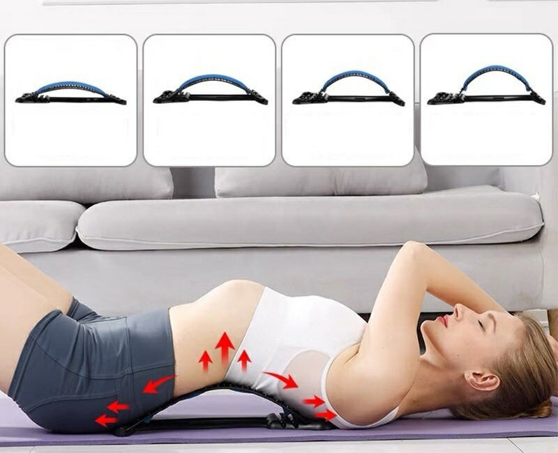 バックストレチャー 背中ストレッチャー ストレッチ用品 背中伸ばし アーチ状 床置...