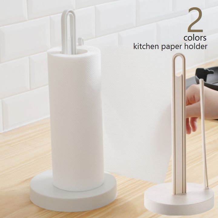 Paper Holders - キッチンペーパーホルダー ペーパータオルスタンド 置き型 縦型 キッチン雑貨 台所用品 シンプル スタイリッシュ グレー ベージュ