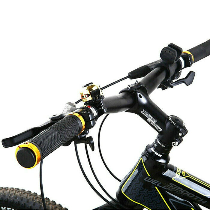 自転車 ハンドルカバー ハンドルグリップ エンドキャップ付き ロックオン ストレー...