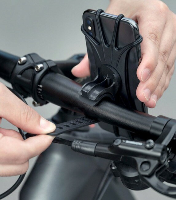 スマホホルダー 自転車用 携帯ホルダー バー固定 シリコンバンド 360度回転 ハンド...