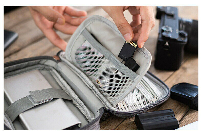 ガジェットポーチ ガジェットケース 小物入れ トラベルポーチ 収納ポーチ ストラップ ファスナー スマホ PC 充電器 バッテリー ケーブル 多機能 backyard-1-10423013 BACKYARD FAMILY バッグタウン サンプル画像3
