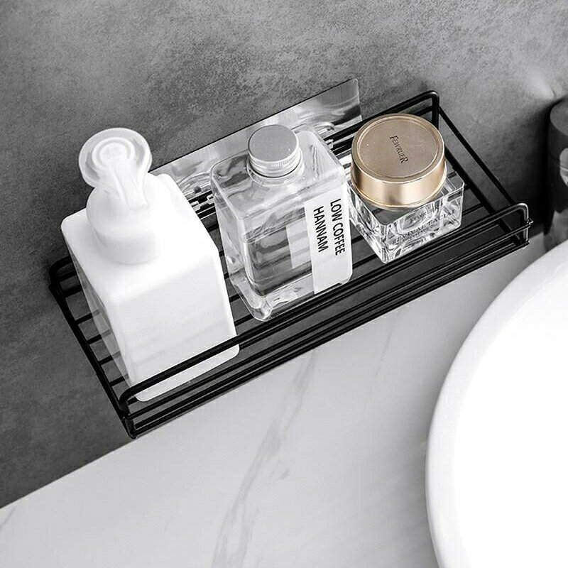 バスラック シャワーラック シェルフ 収納棚 粘着式 貼り付け 水切り 工具不要 穴...