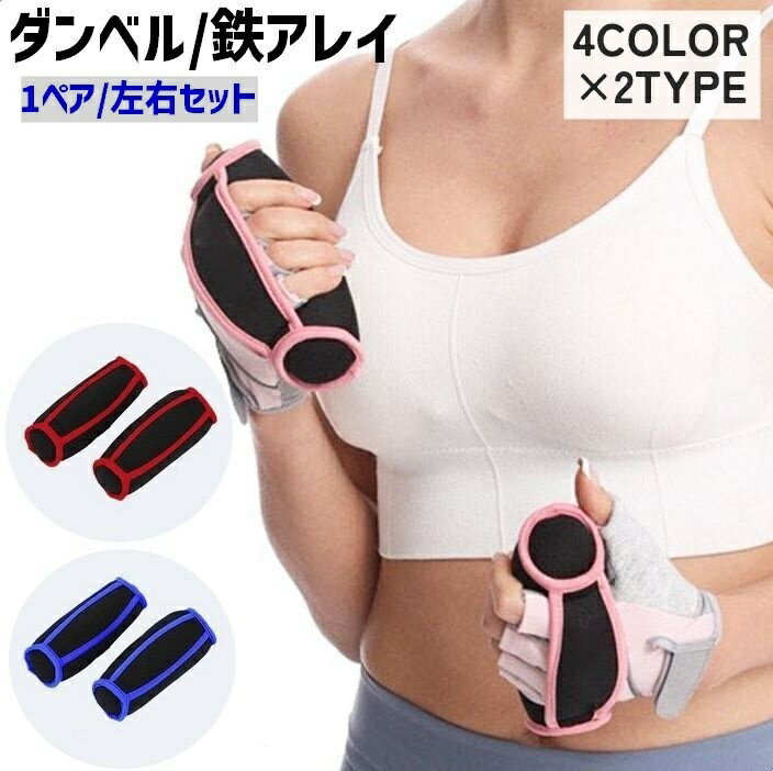 ダンベル 鉄アレイ 左右セット 1ペア 0.45kg 0.9kg サンドダンベル 重り 砂袋 ウエ...