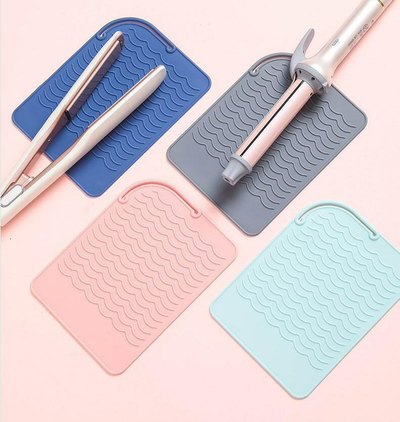 ヘアアイロン用耐熱マット シリコン製 シリコンマット ストレートアイロン 持ち運...