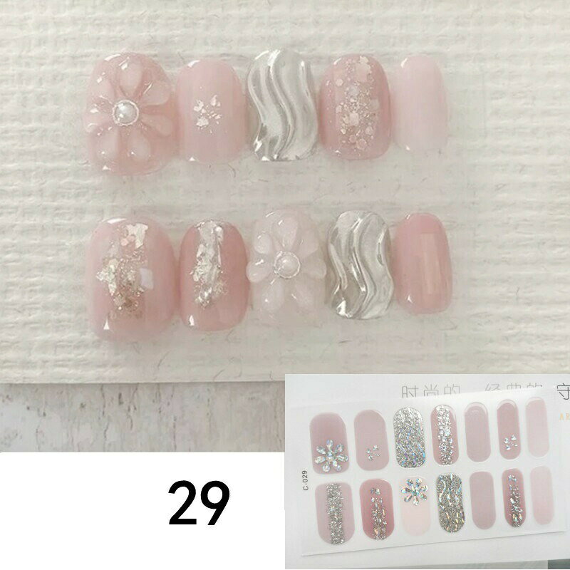 ネイルシール 単品 1シート 爪用 レディース ネイルアート用品 貼るだけ キラキラ フラワー ハート 無地 単色 シンプル かわいい おしゃれ セルフネイル backyard-1-10418910 BACKYARD FAMILY バッグタウン サンプル画像2