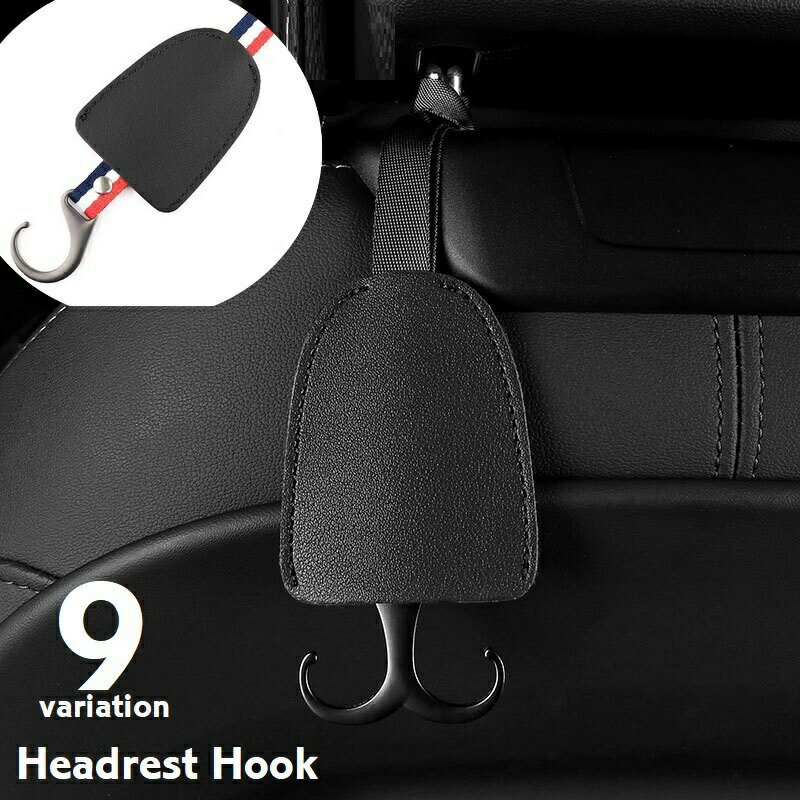Rakuten - ヘッドレストフック シートフック 単品 荷物掛け カー用品 車用品 荷掛け カーアクセサリー カーフック 車内収納 引っ掛け 後部座席 車載 省スペース ホルダー フック収納可 シンプル おしゃれ かっこいい スタイリッシュ カジュアル 黒 茶 赤