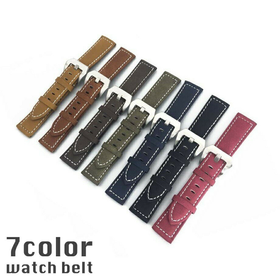 Watch Band, Belt - 腕時計ベルト 腕時計用ベルト 替えベルト 替えバンド ウォッチベルト フェイクレザー 付替バンド ベルト交換 男女兼用 レディース メンズ 男性用 女性用 紳士用 婦人用 ユニセックス シンプル おしゃれ 24mm 22mm 20mm 18mm