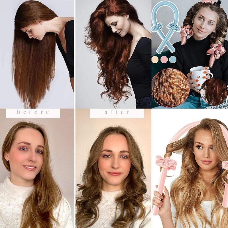 ヘアカーラー カールバンド シュシュ ヘアクリップ 4点セット ヒートレス 寝ながら 手巻きカーラー 巻き髪 クセづけ ヘアアレ backyard-1-10423935 BACKYARD FAMILY バッグタウン サンプル画像2