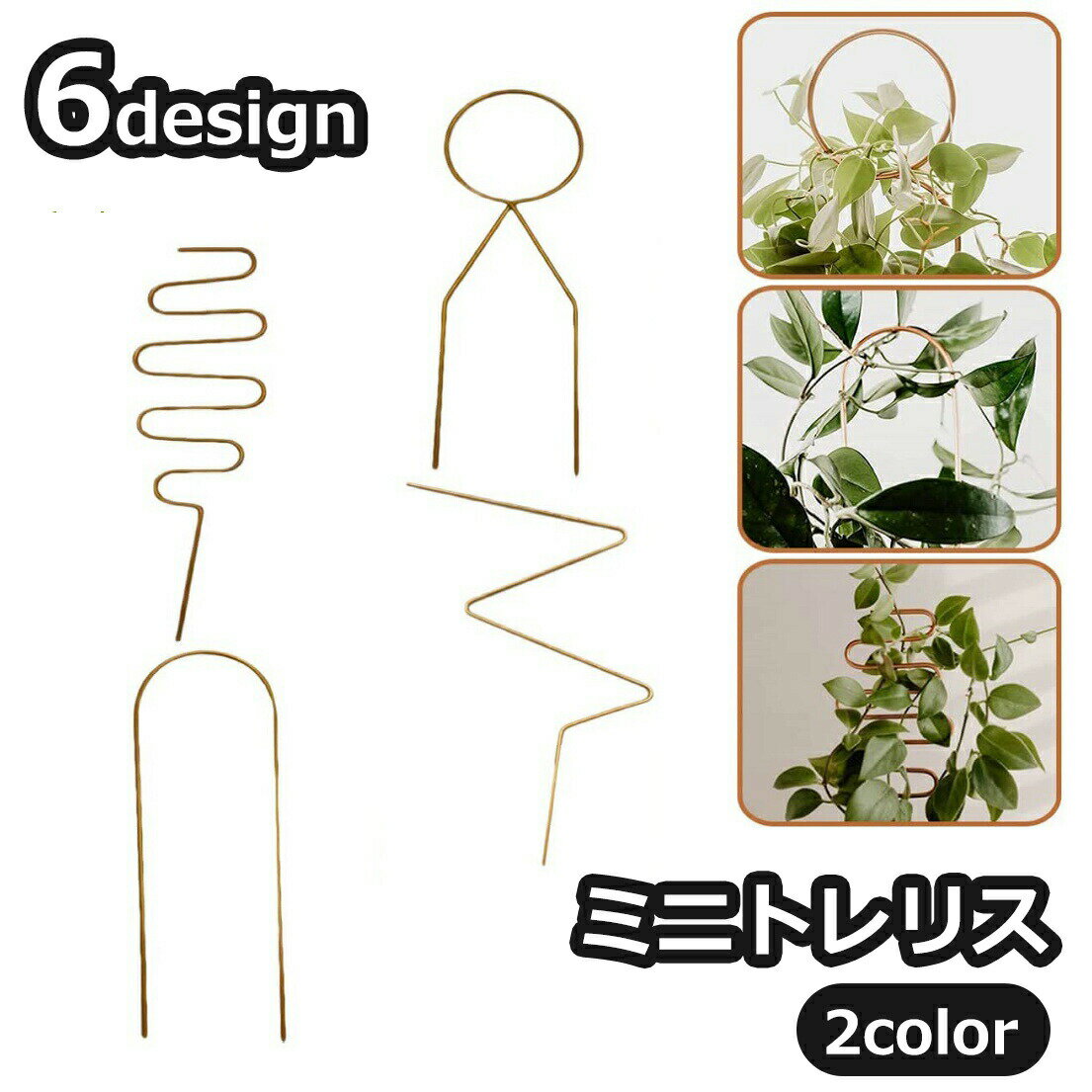 簡単に設置可能なつる性植物用ミニトレリスです。※リーズナブルな価格でお届けするために複数の工場で製造されております。ロットによりカラーに差が出る場合がございます。　輸入品の為輸送時に塗膜に一部キズが付く場合がございますのでご了承下さい。 【サイズについて】画像をご参照ください。 【カラーについて】生産ロットにより柄の出方や色の濃淡が異なる場合がございます。お使いのモニターや撮影時の光の加減などにより画像と実際の商品のカラーが異なる場合もございます。予告なしにカラーやデザインなどの変更がある場合もございます。 【素材について】合金