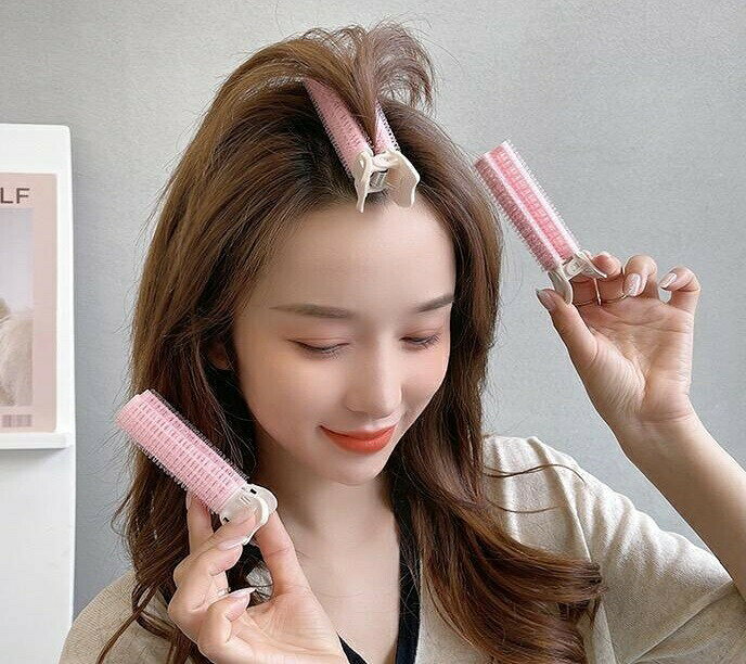 ヘアカーラー 前髪カーラー 3本セット 前髪クリップ 手巻きカーラー 挟むだけ 前髪立ち上げ ふんわり 前髪アレンジ スタイリング レディース 女性 ヘアケア用品 巻き髪 簡単 ボリュームアップ ゆる巻き 手軽 ヘアアレンジ かわいい ピンク 黒 紫 ローズ 青 backyard-1-10390493 BACKYARD FAMILY バッグタウン サンプル画像3