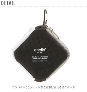 コインケース anello アネロ 好評 レディース メンズ キーケース キーホルダー カラビナ付き パスケース かわいい おしゃれ 小銭入れ キーリング スマートキー ミニポーチ マルチポーチ カラフル カード入れ 2ポケット マルチカラー 四角 スクエア コンパクト 携帯