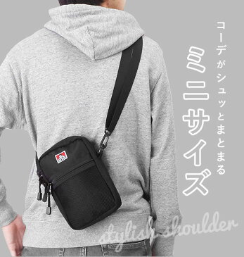 ショルダーバッグ メンズ ミニ 縦型 好評 軽量 軽い ブランド ミニショルダーバッグ レディース 斜めがけ ななめ掛け BEN DAVIS ベンデイビス かっこいい かわいい シンプル ロゴ 通学 通勤 サブバッグ ポーチ 旅行 アウトドア サコッシュ 縦型ショルダーバッグ