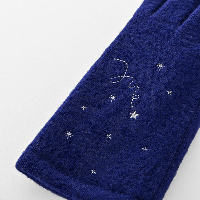 クロダ 手袋 レディース 好評 手ぶくろ グローブ 暖かい かわいい 刺繍 スマートフォン対応 スマホ 指が出る 通勤 通学 ジ backyard-1-10356500 BACKYARD FAMILY バッグタウン サンプル画像3
