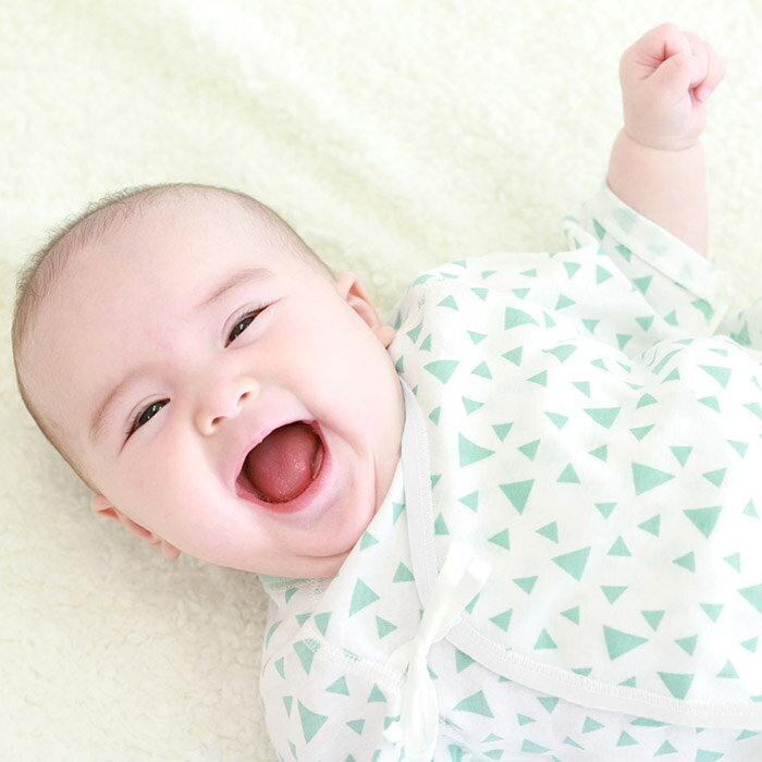 新生児 肌着 日本製 コンビ肌着 好評 ベビー 服 ベビー肌着 赤ちゃん 女の子 男の子 50cm 50センチ 綿100％ 幾何柄 幾何学柄 やわらかい 柔らかい フライス素材 可愛い おしゃれ かわいい ベビ backyard-1-10357060 BACKYARD FAMILY バッグタウン サンプル画像2