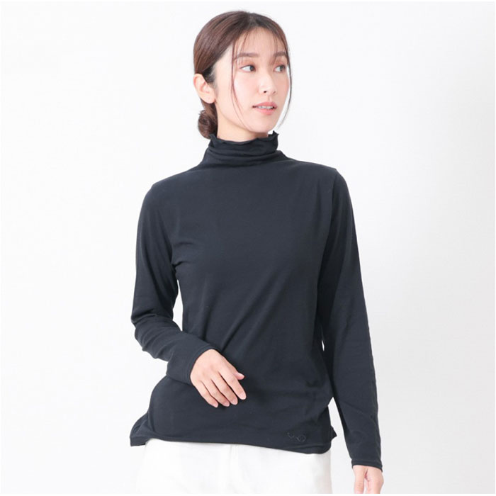 ボトルネック プルオーバー 長袖 好評 カットソー Tシャツ ロンT 長袖Tシャツ タートルネック レディース UVカット UVボトルネック 立ち襟 冬 秋冬 シンプル 無地 おしゃれ インナー ミセス ファッション トップス レディースファッション backyard-1-10360379 BACKYARD FAMILY バッグタウン サンプル画像3