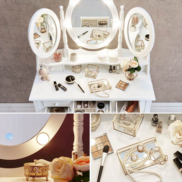 ��ͥ�ߥ顼 �ɥ�å��� ��ɾ ���̶��ɥ�å��� MD-6729WH 3�̥ɥ�å��� 3�̶� ���� ������ �� ���襤�� �ػ��դ� LED�饤���դ� �İ��� ������� ���쥬��� ��90�߱���42�߹⤵144cm ���ġ��� �⤵45cm ��Ǽ�ȶ� ����ƥꥢ