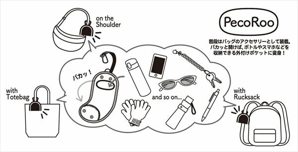 ルートート ペコルー 好評 ブランド ROOTOTE 小物入れポーチ 行楽 カラビナ バッグ バッグ スマホケース アウトドア 男の子 メンズ ボーイズ アウトドア 携帯 小学生 おでかけ プレゼント スポーツ ユニセックス