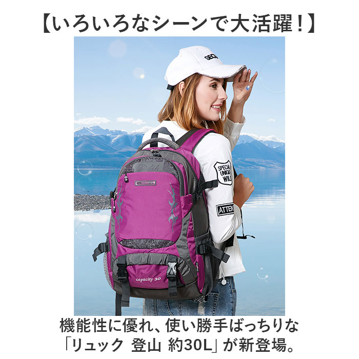 リュック 登山 約30L 好評 バックパック リュックサック デイパック 登山リュック 登山リュックサック 防災リュック 軽量 backyard-1-10368487 BACKYARD FAMILY バッグタウン サンプル画像2