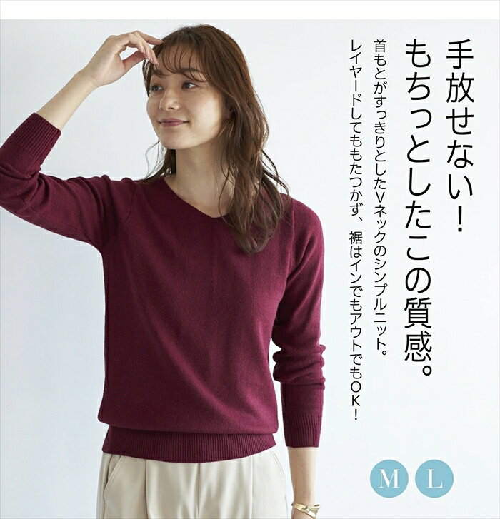 ニット 秋 レディース きれいめ 好評 Vネックセーター セーター プルオーバー 静電気 防止 服 長袖 静電気防止 シンプルVネックニット 無地 おしゃれ シンプル 女性 大人かわいい オフィスカジュアル オシャレ 可愛い トップス レディースファッション backyard-1-10368648 BACKYARD FAMILY バッグタウン サンプル画像2