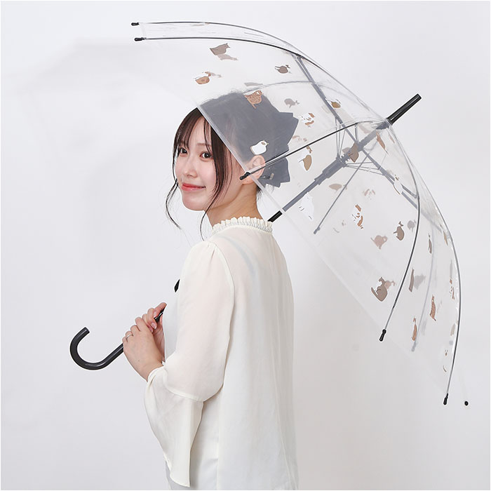 ビニール傘 レディース 好評 長傘 耐風 透明 傘 おしゃれ 雨傘 カサ かさ ビニール傘おしゃれ 58cm グラスファイバー骨 丈夫 ジャンプ ワンタッチ ビニ傘 ジャンプ傘 アニマルビニール傘 ジュニア キッズ 女の子 かわいい 可愛い レイングッズ
