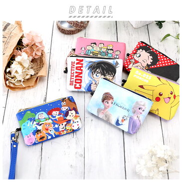 パスケース キャラクター 好評 リール付き 定期入れ 小銭入れ 小物入れ icカード 高校生 小学生 icカードケース スヌーピー コナン ピカチュウ ベティ オラフ キッズ 子ども かわいい