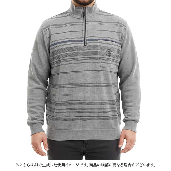 サンタバーバラ トレーナー 6547 好評 メンズ プルオーバー ブランド SANTA BARBARA POLO & RACQUET CLUB 裏起毛 ハーフジップ ゴルフウェア ハイネック スタンドネック おしゃれ シニア ゴルフ 男性 紳士 トップス backyard-1-10377991 BACKYARD FAMILY バッグタウン サンプル画像3