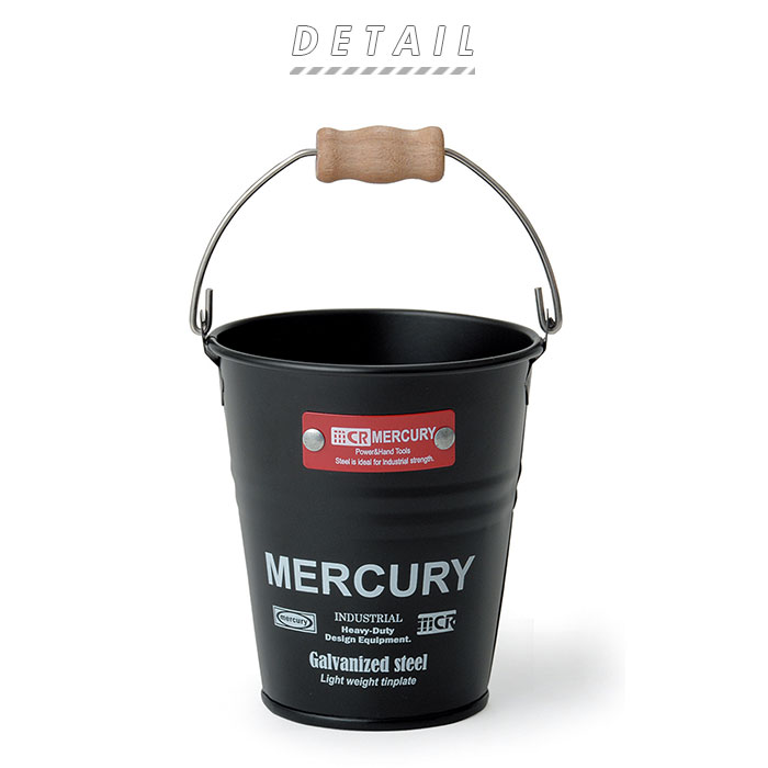 マーキュリー バケツ 好評 雑貨 ブリキバケツ おしゃれ MERCURY ミニバケツ ブリキ スチール ガーデニング 花壇 植木鉢 鉢植え 鉢カバー ペン立て ペンスタンド 小物入れ インテリア小物 2