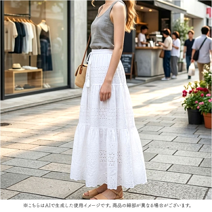 レース スカート 好評 フレアスカート レーススカート レディース ボトムス ミモレ丈 ロング丈 ロング 総レース 上品 レディースファッション 春 夏 秋 冬 大人 可愛い カジュアル きれいめ かわいい おしゃれ backyard-1-10402266 BACKYARD FAMILY バッグタウン サンプル画像3