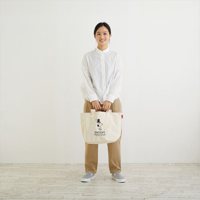 ルートート スヌーピー 好評 キャンバス トートバッグ 大きめ A4 横 レディース メンズ おしゃれ 大人 かわいい 通勤 通学 肩掛け MEDIUM ブランド ROOTOTE IP.MED2wハンドル.Peanuts6M