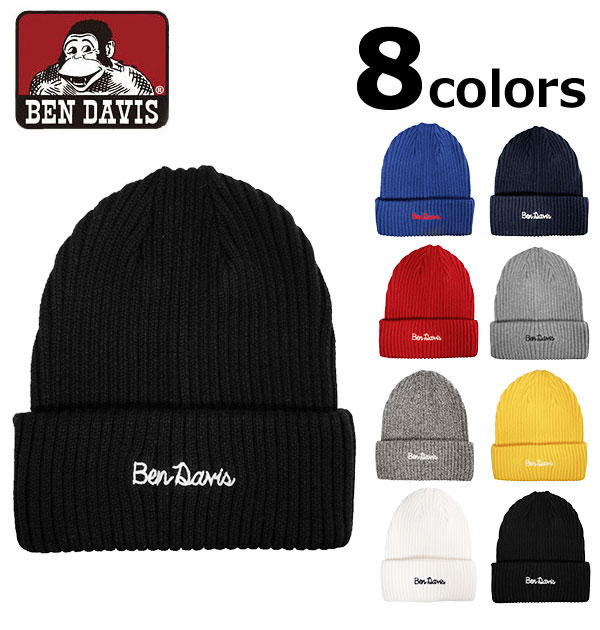 ニット帽 BEN DAVIS ベンデイビス 好評 メンズ レディース ニットキャップ キッズ こども ニット 帽子 キャップ ビーニー beanie 刺繍 ステッチ ブランドロゴ コットン ミックス 暖かい あったか Mix Knit Cap ワッチ ワッチキャップ シンプル おしゃれ ストリート