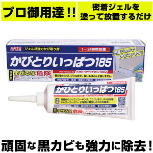 かびとりいっぱつ185 好評 カビとり一発 かびとりいっぱつ カビ取り一発 185 カビ取り 黒カビ 浴室 掃除 プロ 結露 シリコン ゴム パッキン コーキング 風呂 洗剤 タイル目地 シャワーカーテン 掃除洗剤 強力カビ取