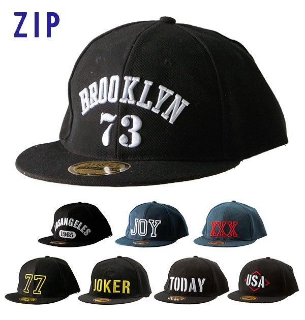 刺繍ロゴキャップ ZIP ジップ 好評 ユニセックス レディース メンズ おしゃれ フリーサイズ サ ...